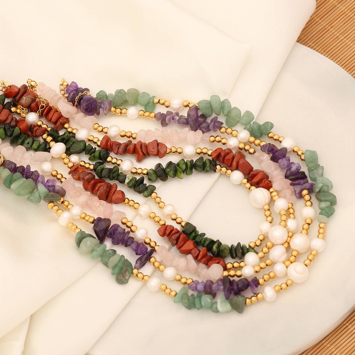 FASHION HANDMADE PEARL NATURAL STONE NECKLACE_CWAJE0640