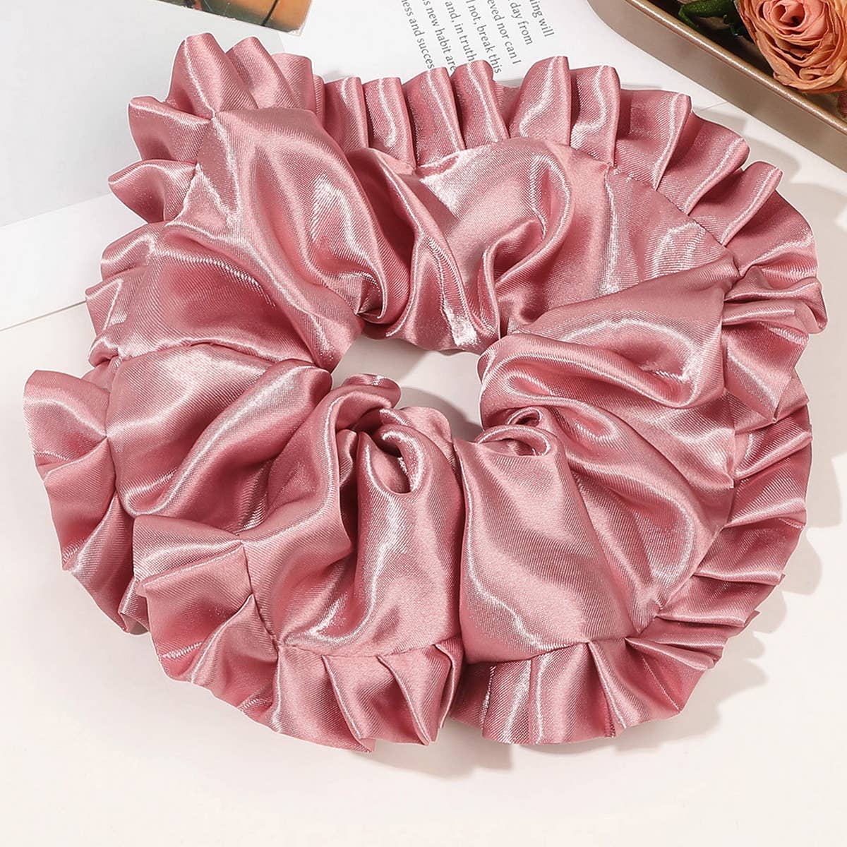 LARGE SATIN LACE HAIR TIE_CWAHA1634