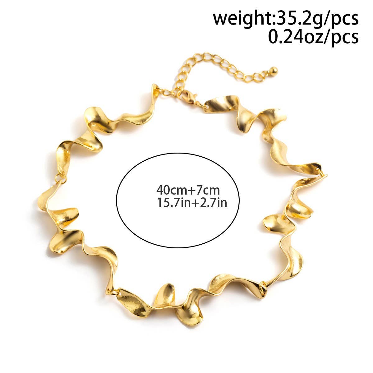 COOL GEOMETRIC TWISTED DESIGN NECKLACE_CWAJE1808