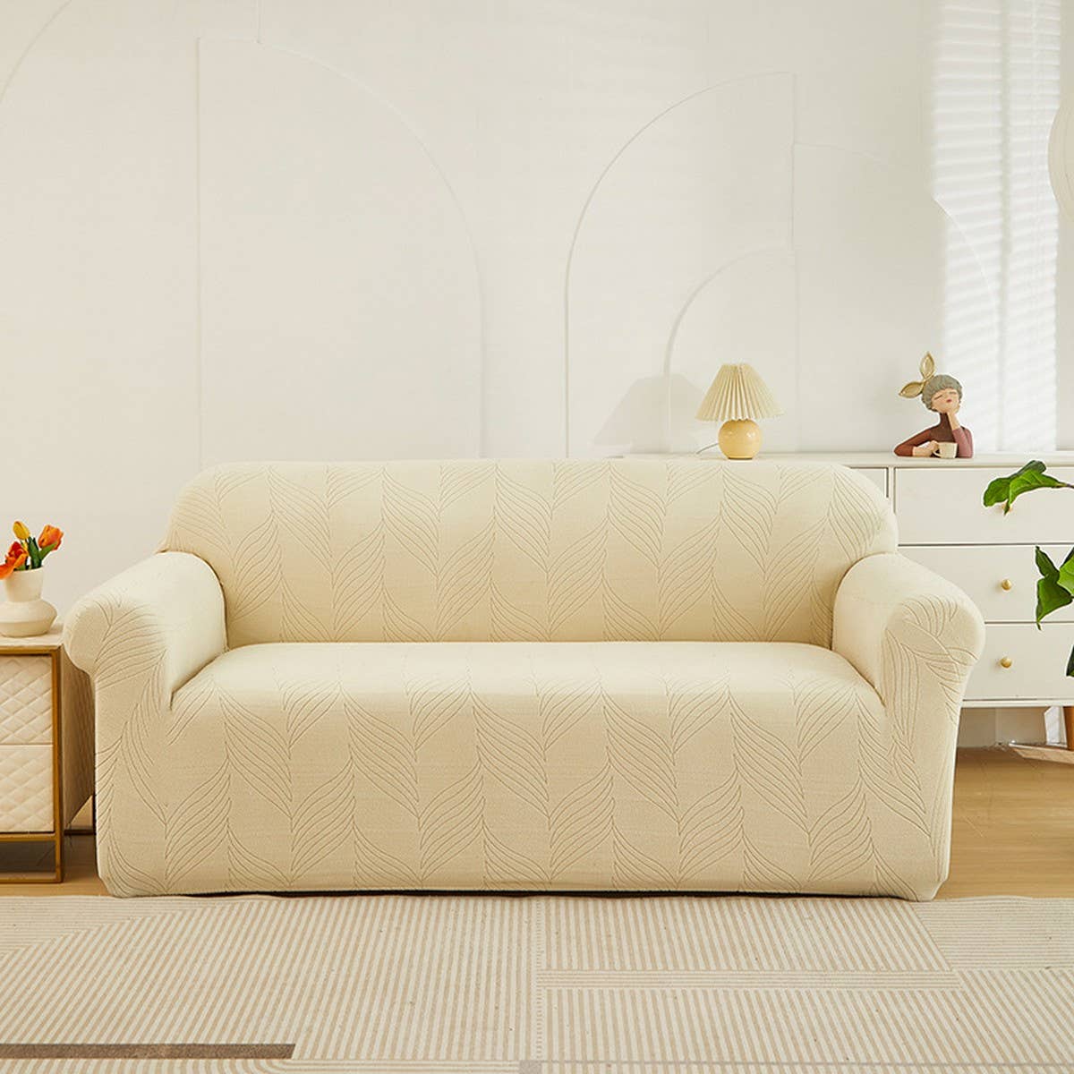 THICK JACQUARD VELVET SOFA COVER STRETCH FIT_CWMM8324