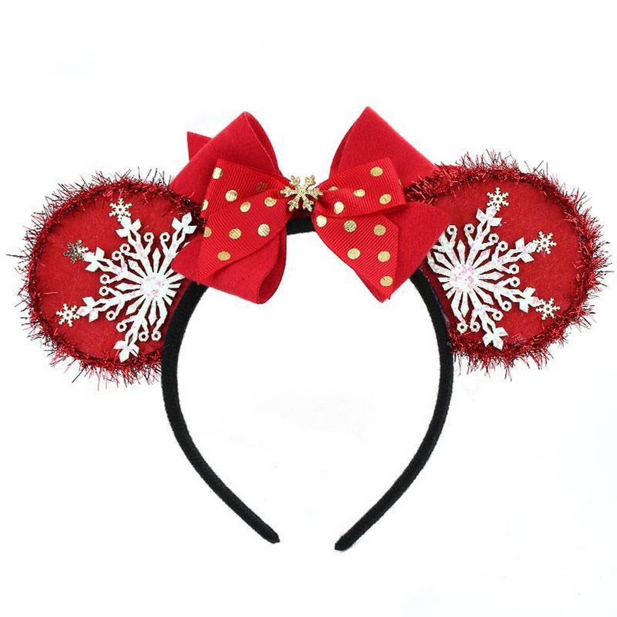 CHRISTMAS SNOWFLAKE BOW HEADBAND FOR GIRLS_CWAHA5664