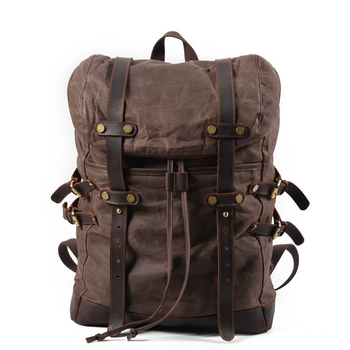 MEN S WATERPROOF CANVAS TRAVEL BACKPACK_CWAB5539