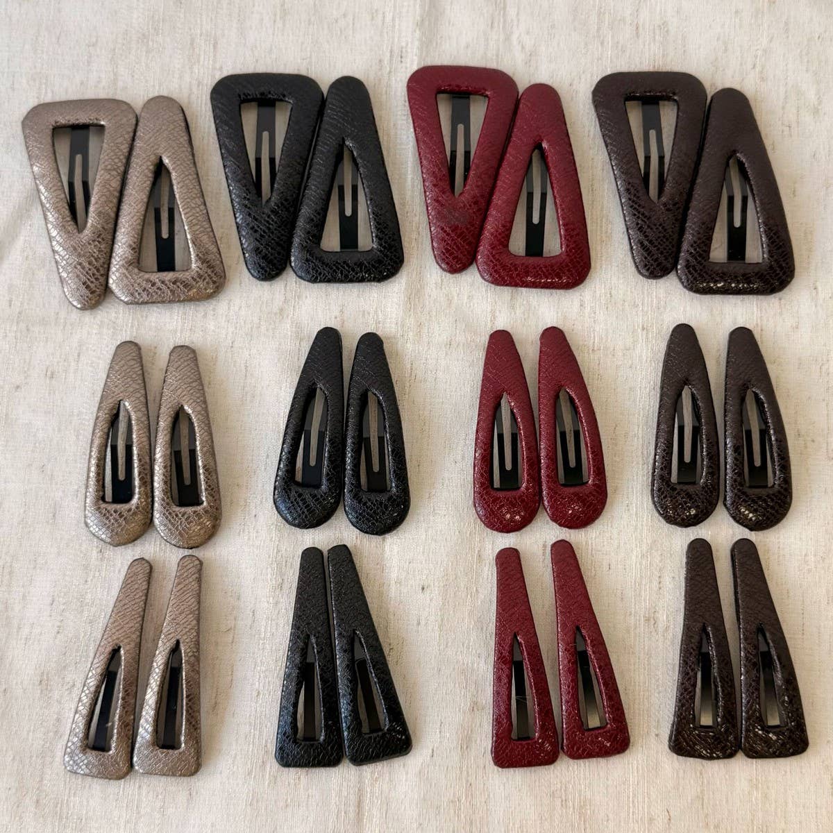 Faux Leather Geometric Bb Clip Elegant Hairpin_Cwaha08051