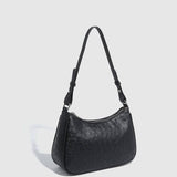 OSTRICH TEXTURE ADJUSTABLE UNDERARM HANDBAG_CWAB5692