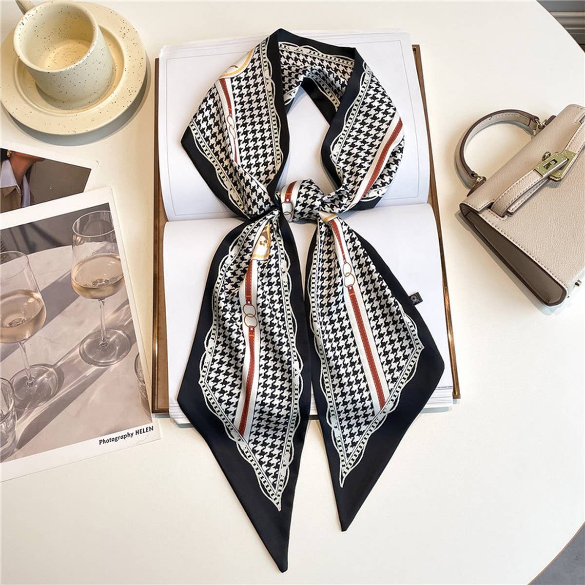 POLKA DOT THIN FASHIONABLE ALL MATCH HEAD SCARF_CWASC1517