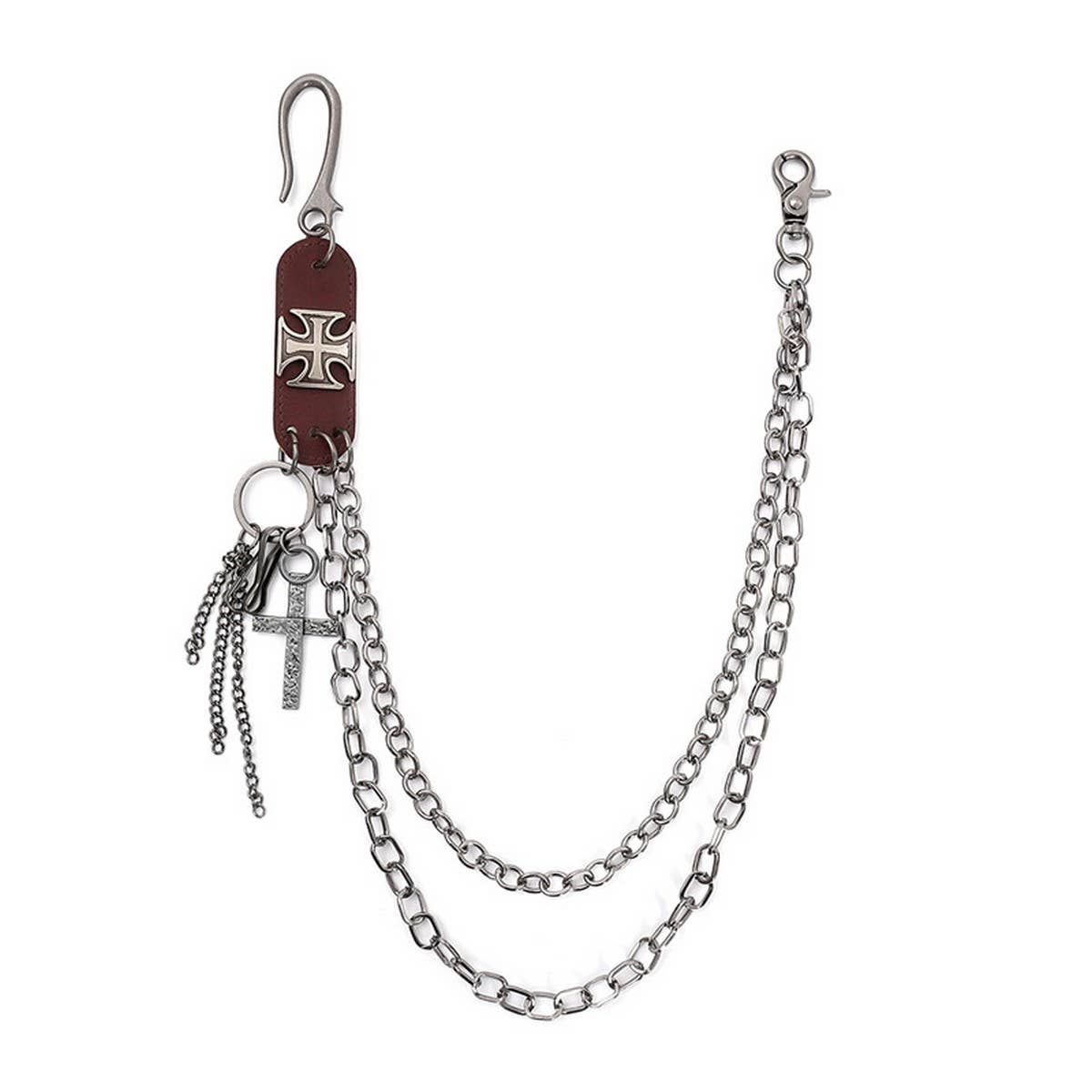HIP HOP RETRO CROSS PENDANT PANTS CHAIN_CWMM4870