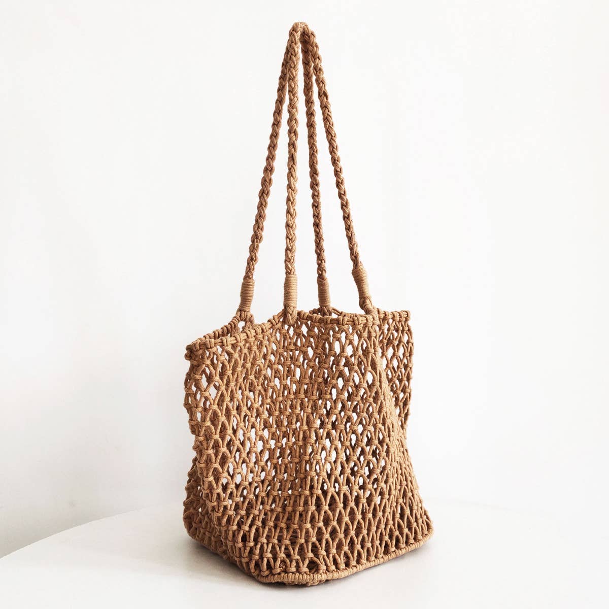 Ven Cotton Shoulder Beach Bag, Hollow Design_Cwab0809