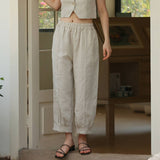 Vintage Harem Pants With Linen Pockets