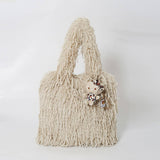 SOFT LAMB FUR TOTE BAG WOMEN FASHION HANDBAG_CUAB00575