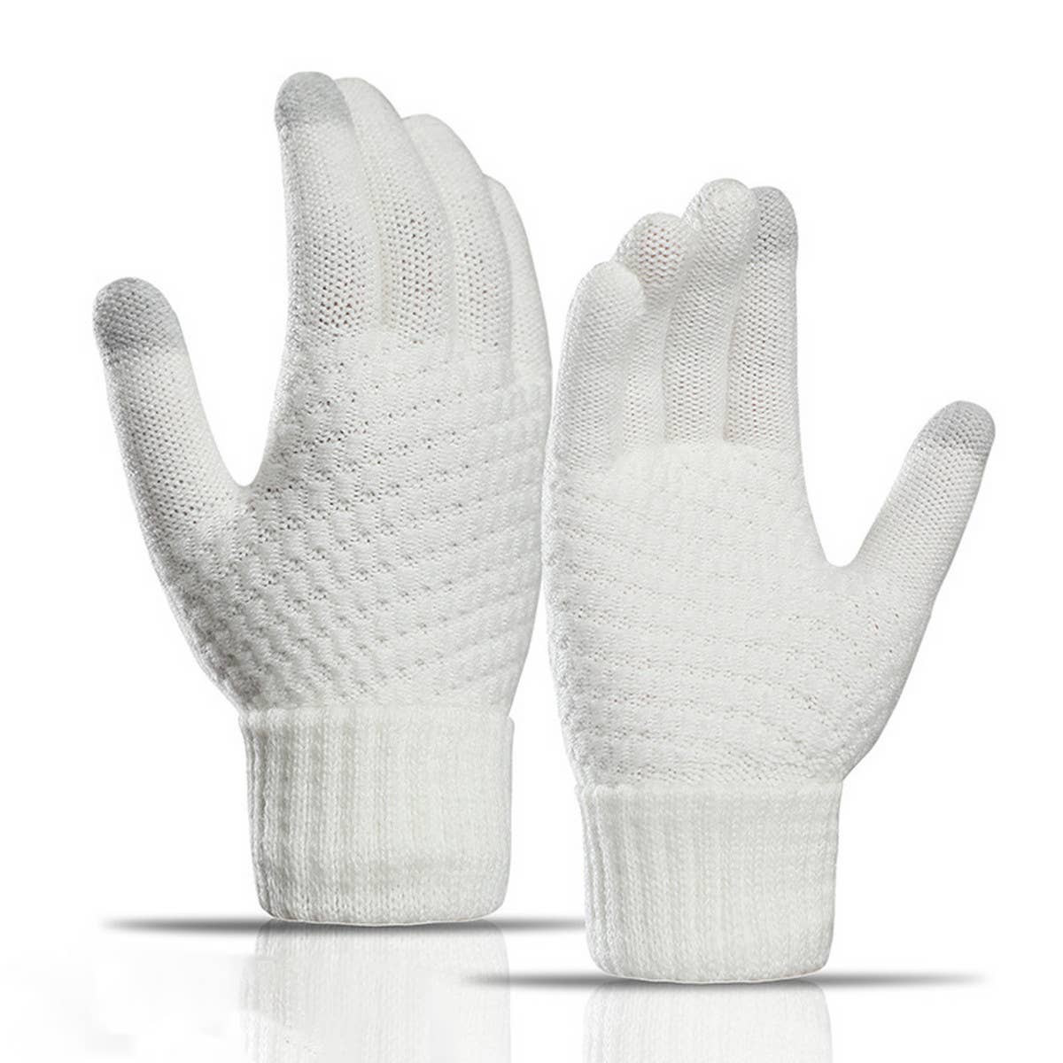 Unisex Touchscreen Gloves Soft Knit Winter Style_Cwag0022