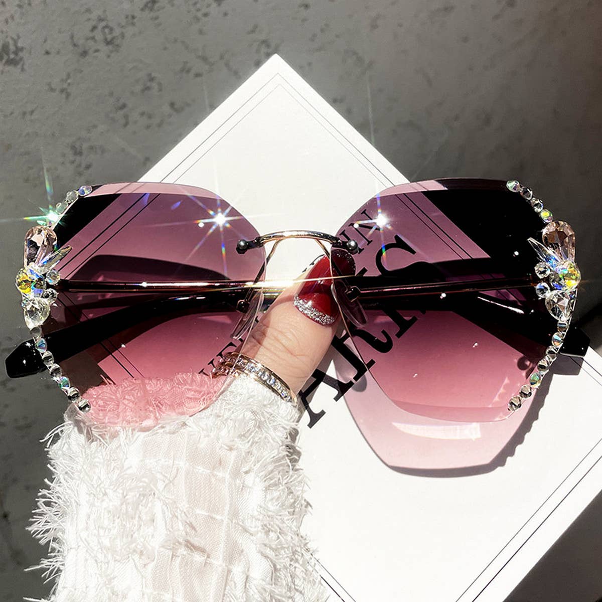 Women Fashion Rhinestone Sunglasses_Cwasg0181