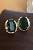 GREEN ZIRCON STUD EARRINGS_CWAJE0293