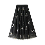 3D DRAGONFLY EMBROIDERED TULLE MAXI SKIRT_CWBMS0395