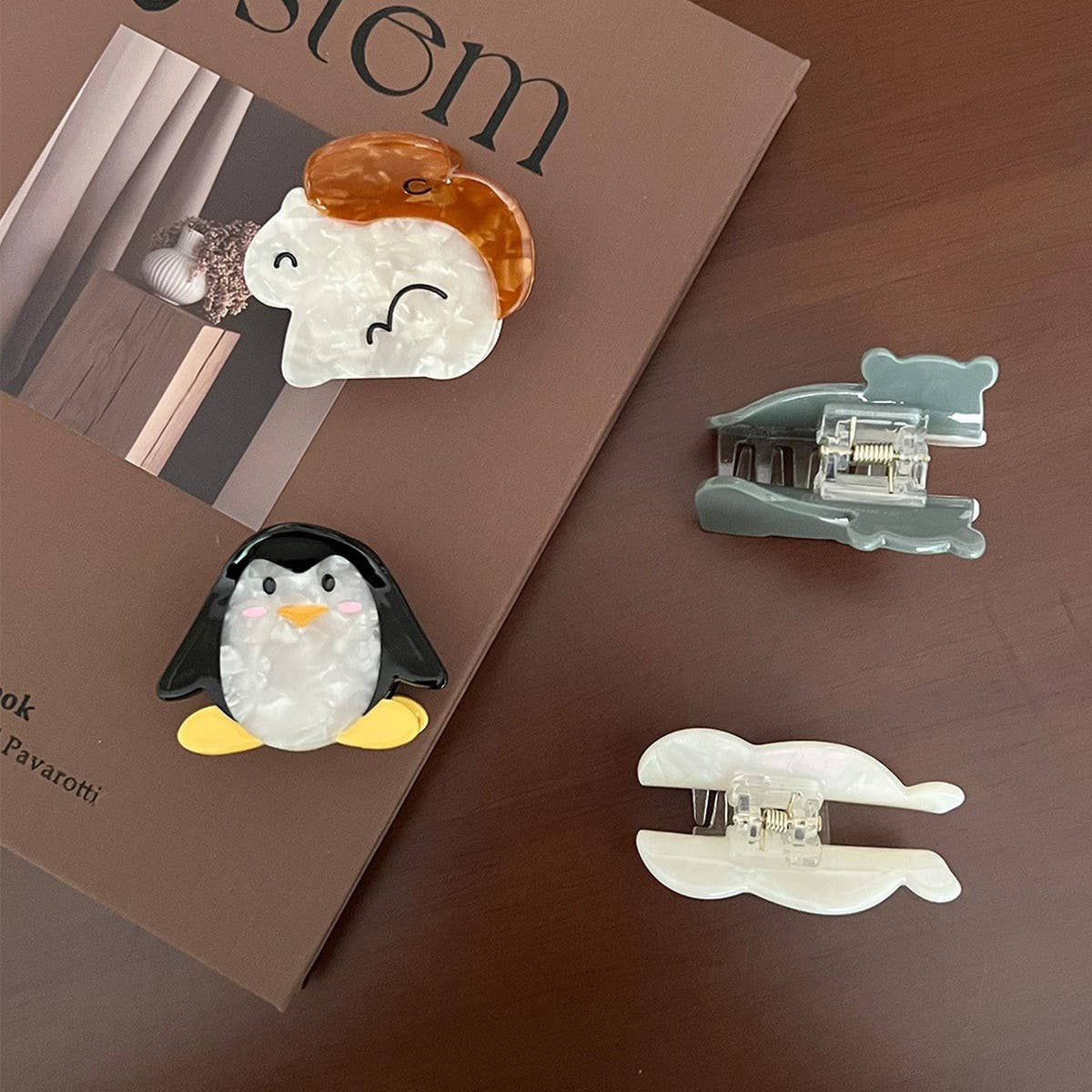 CUTE ANIMAL ACETATE HAIR CLAW CLIPS FOR GIRLS_CWAHA5960