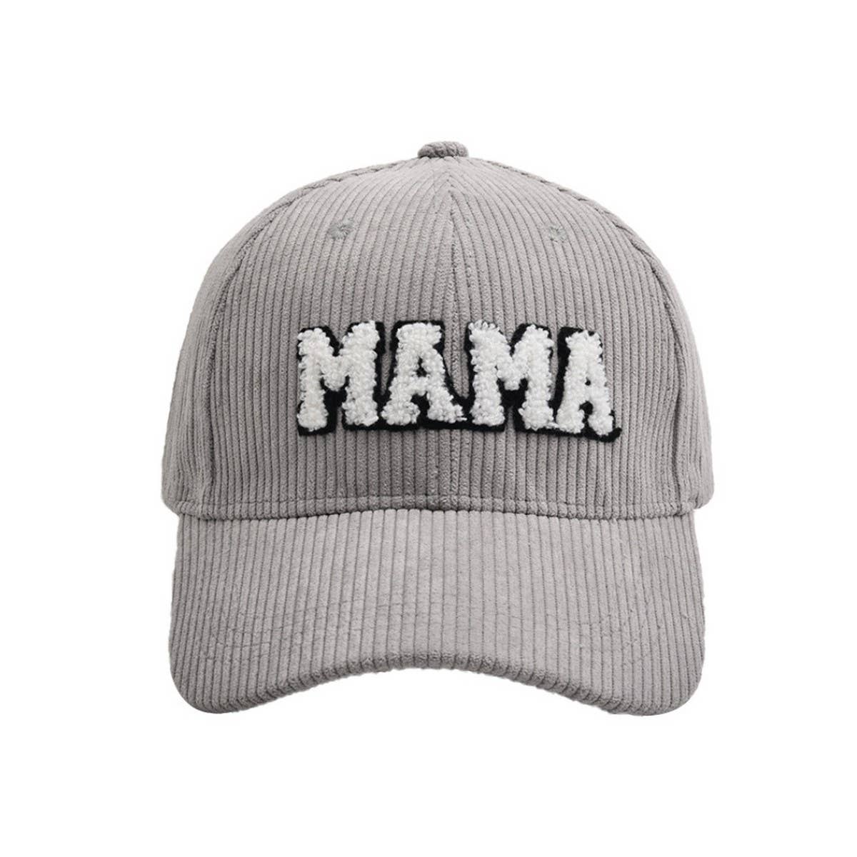 MAMA EMBROIDERED CORDUROY HAT WARM CWAH1218