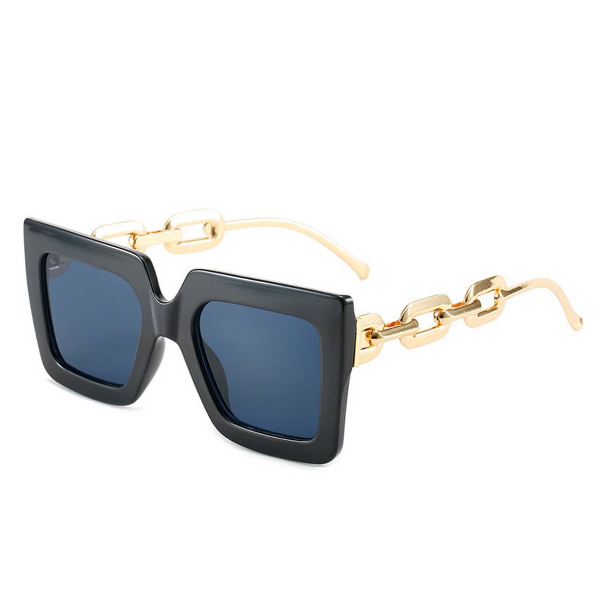 SQUARE FRAME CHAIN FASHION METAL SUNGLASSES WOMEN_CWASG0280