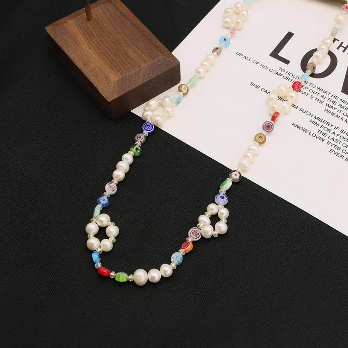 Womens Natural Freshwater Pearl Necklace