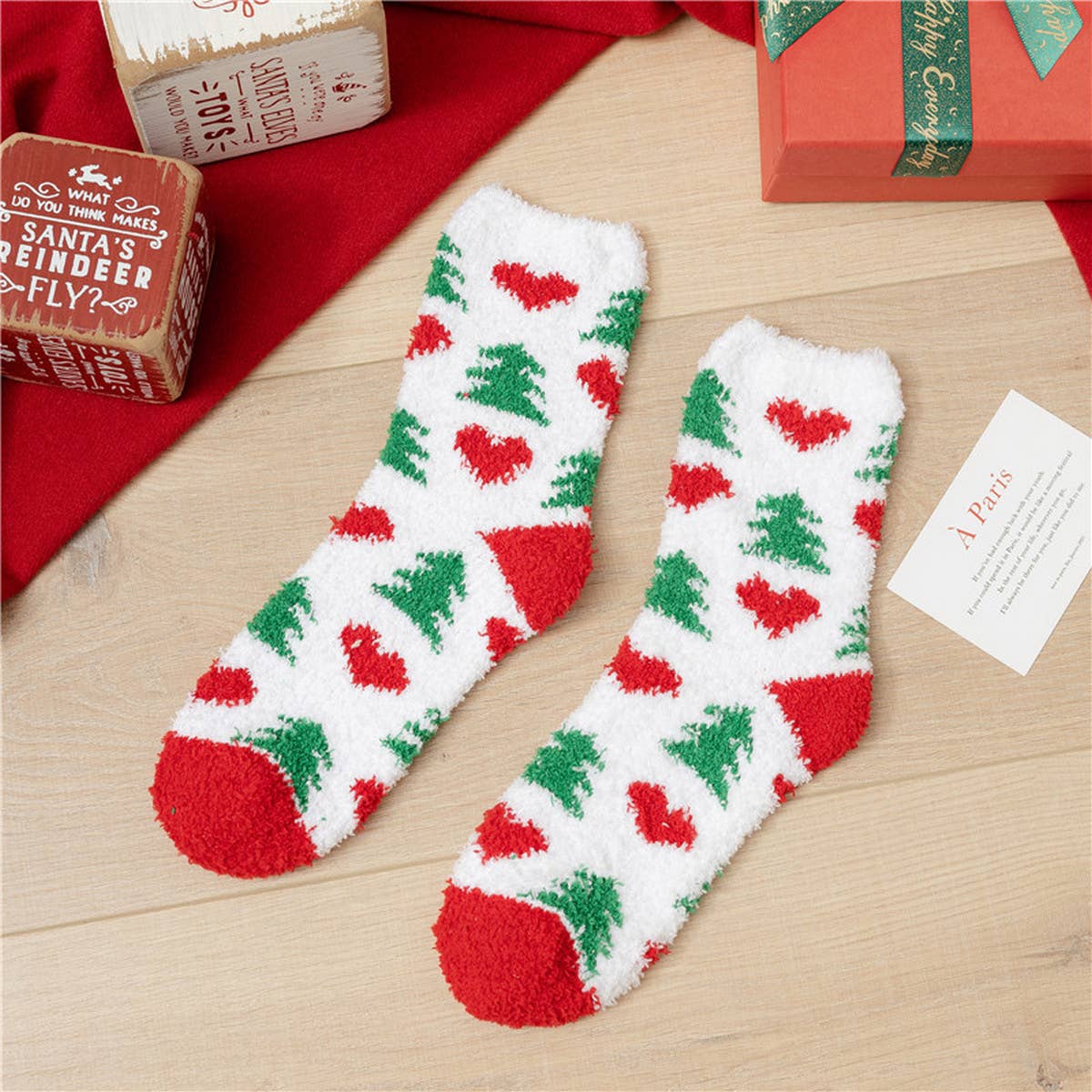 CHRISTMAS SOFT PLUSH SOCKS_CWMS0624
