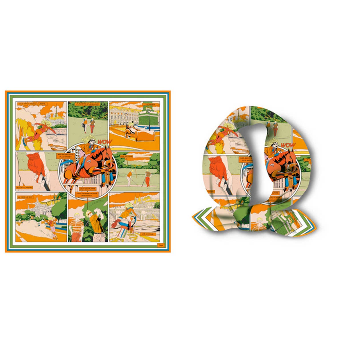 Uv Protection Scarf Lightweight Satin Square_Cwasc0657