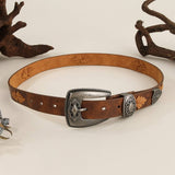 DENIM STYLE HAND WOVEN STRING PUNK STYLE RIVET BELT_CWMM3958