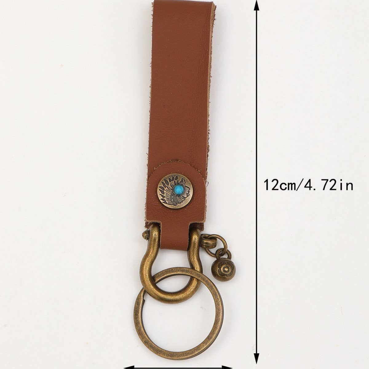 Vintage Western Leather Keychain Pendant_Cwmm0582