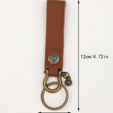 Vintage Western Leather Keychain Pendant_Cwmm0582