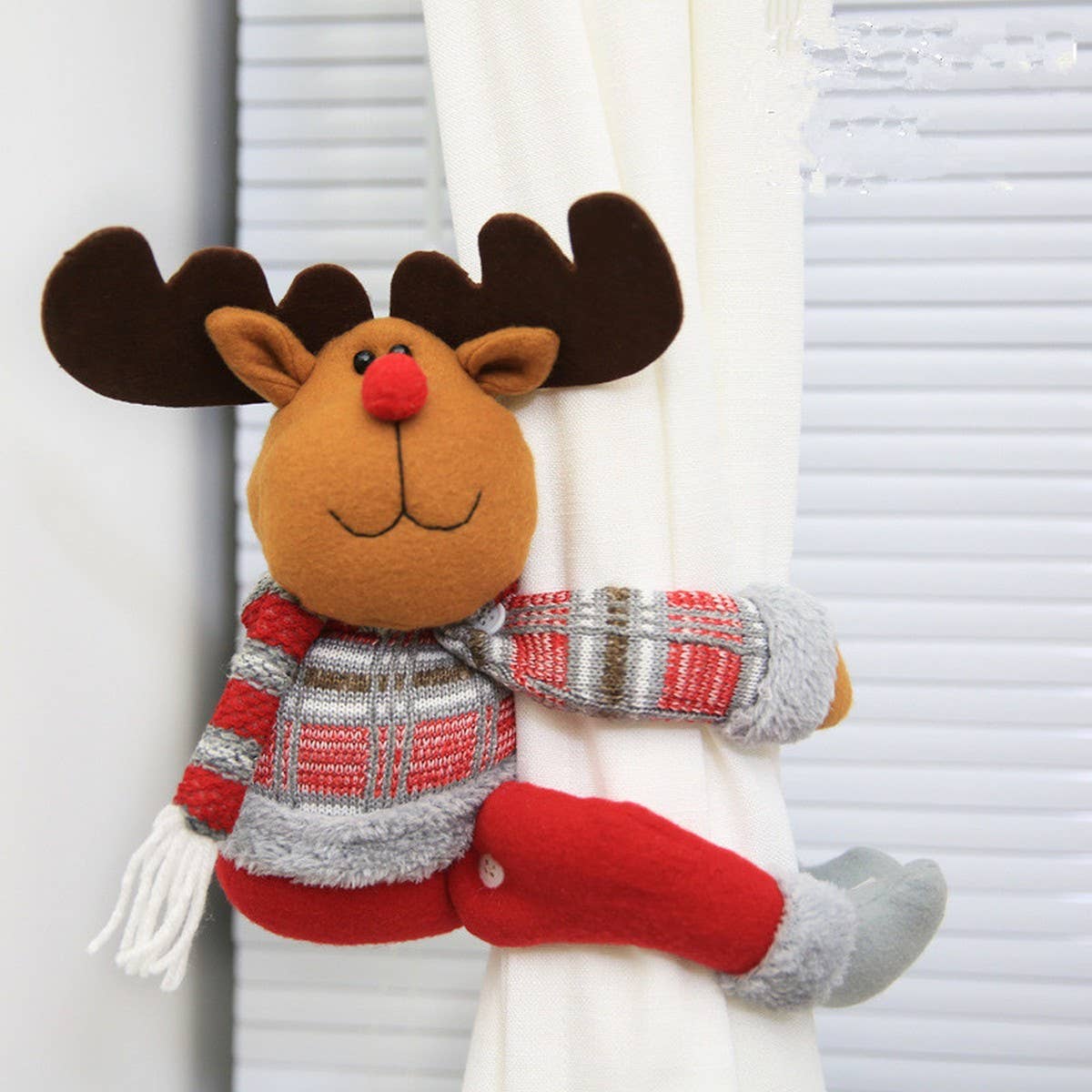 Cwmm1744_Christmas Cartoon Figure Curtain Buckle Curtain Tie