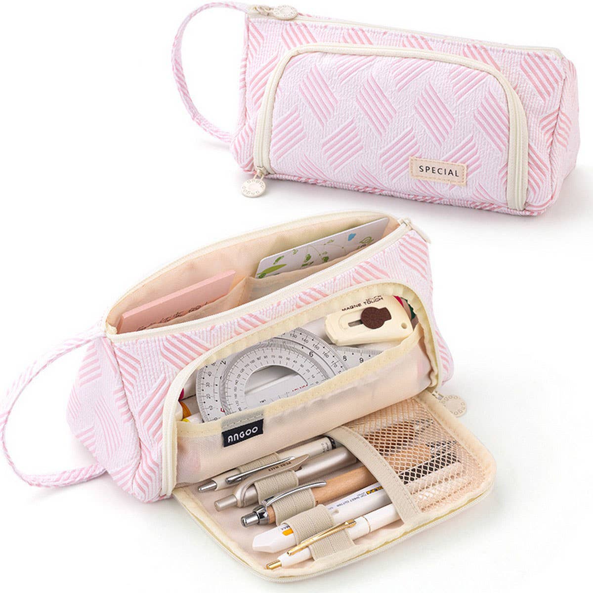 SIMPLE LARGE CAPACITY WINDOW PENCIL CASE_CWMM1982