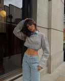 Wear Twist Knit Crew Neck Pullover Short Sweater