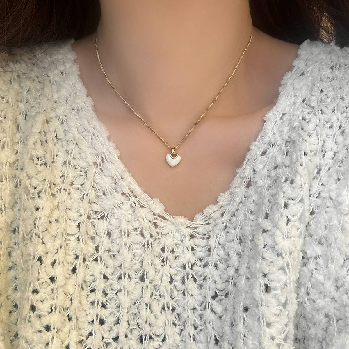 Valentines Day Black Heart Pendant Earrings