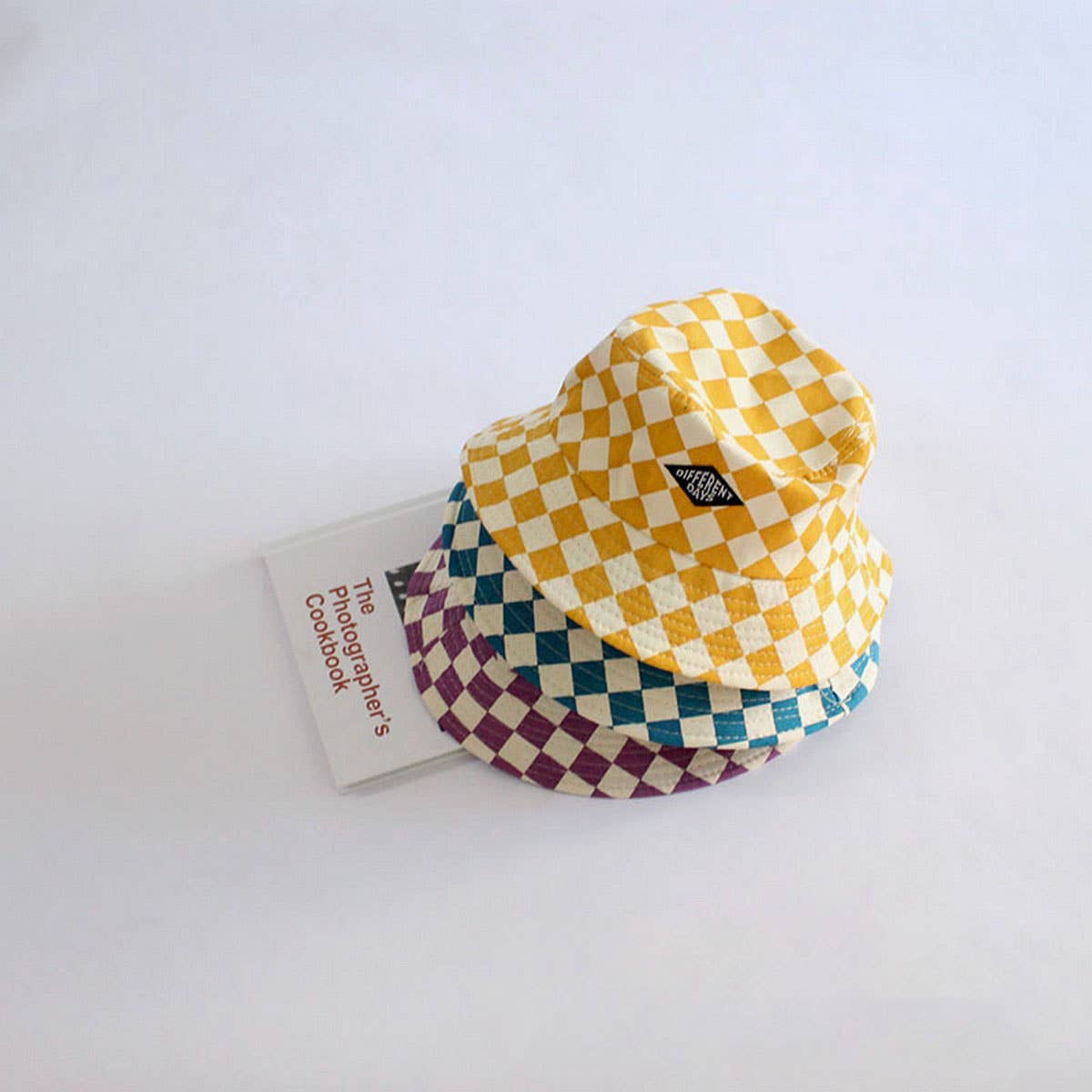 STYLISH CHILDRENS TRAVEL CHECKERBOARD BUCKET HAT_CWAH2857