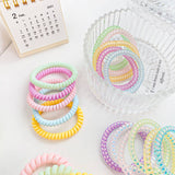 SYMPHONY CREAM TELEPHONE WIRE HAIR TIES 5 PACK_CWAHA1095