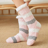 THICKENED TWISTED STRIPED PLUSH INDOOR SLIPPERS_CWMS0711