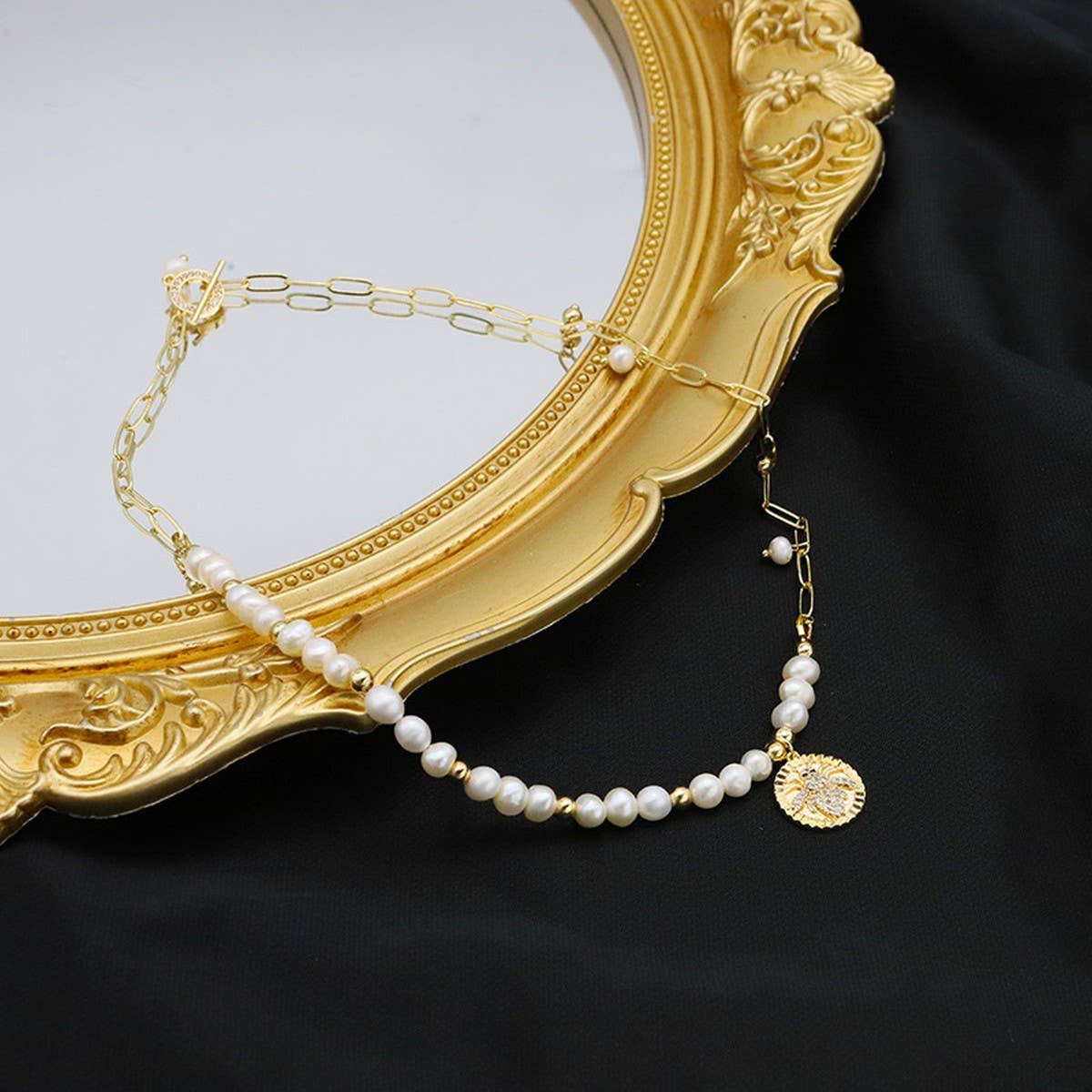 NEW RETRO NICHE PEARL PENDANT NECKLACE FOR WOMEN_CWAJE3843