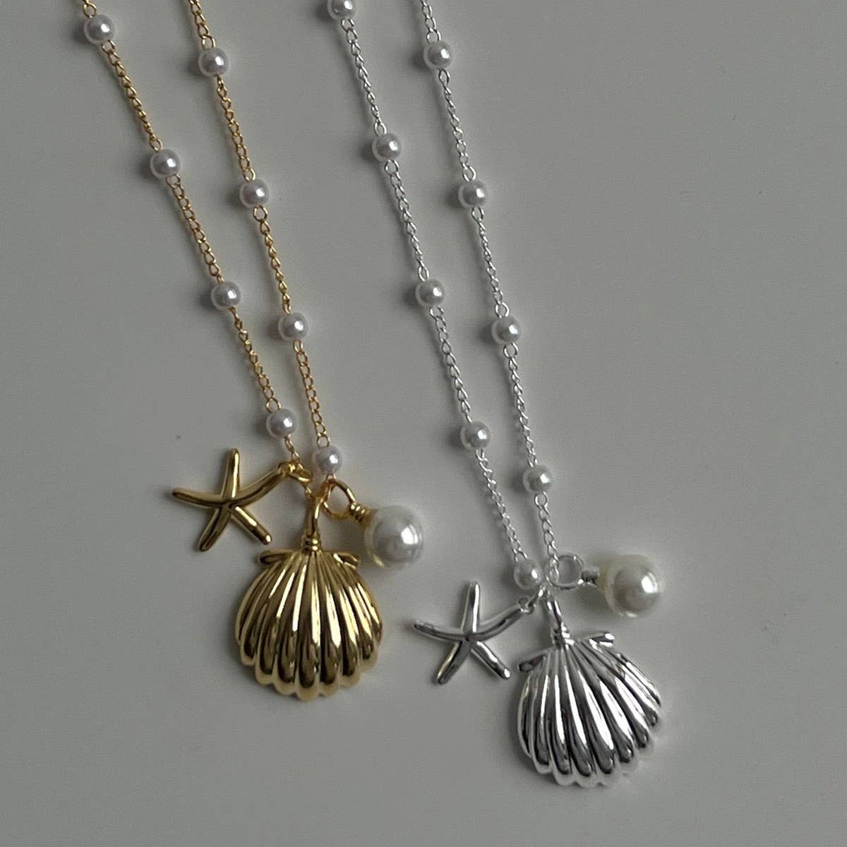 NEW FASHION RETRO SHELL PEARL STYLE NECKLACE_CWMM3833