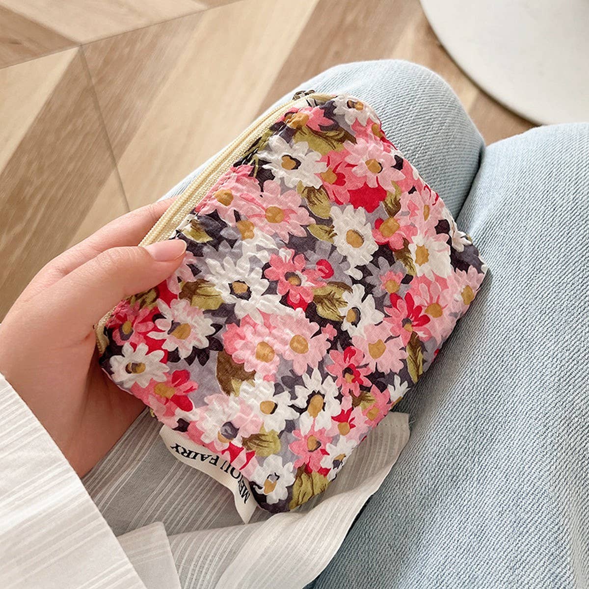 Floral Mini Wallet Lipstick Cushion Card Holder_Cuab00663