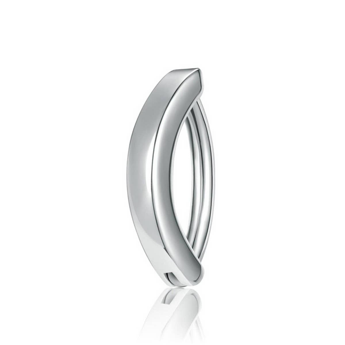 MINIMALIST CZ BELLY RING POLISHED METAL STYLE_CWMM9199