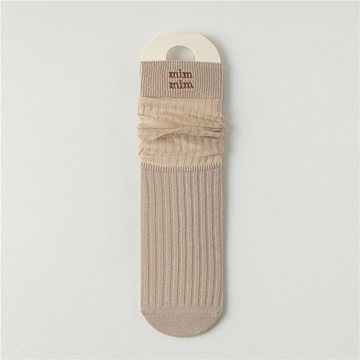 BREATHABLE MESH MID LENGTH COTTON SOCKS_CWMS0646