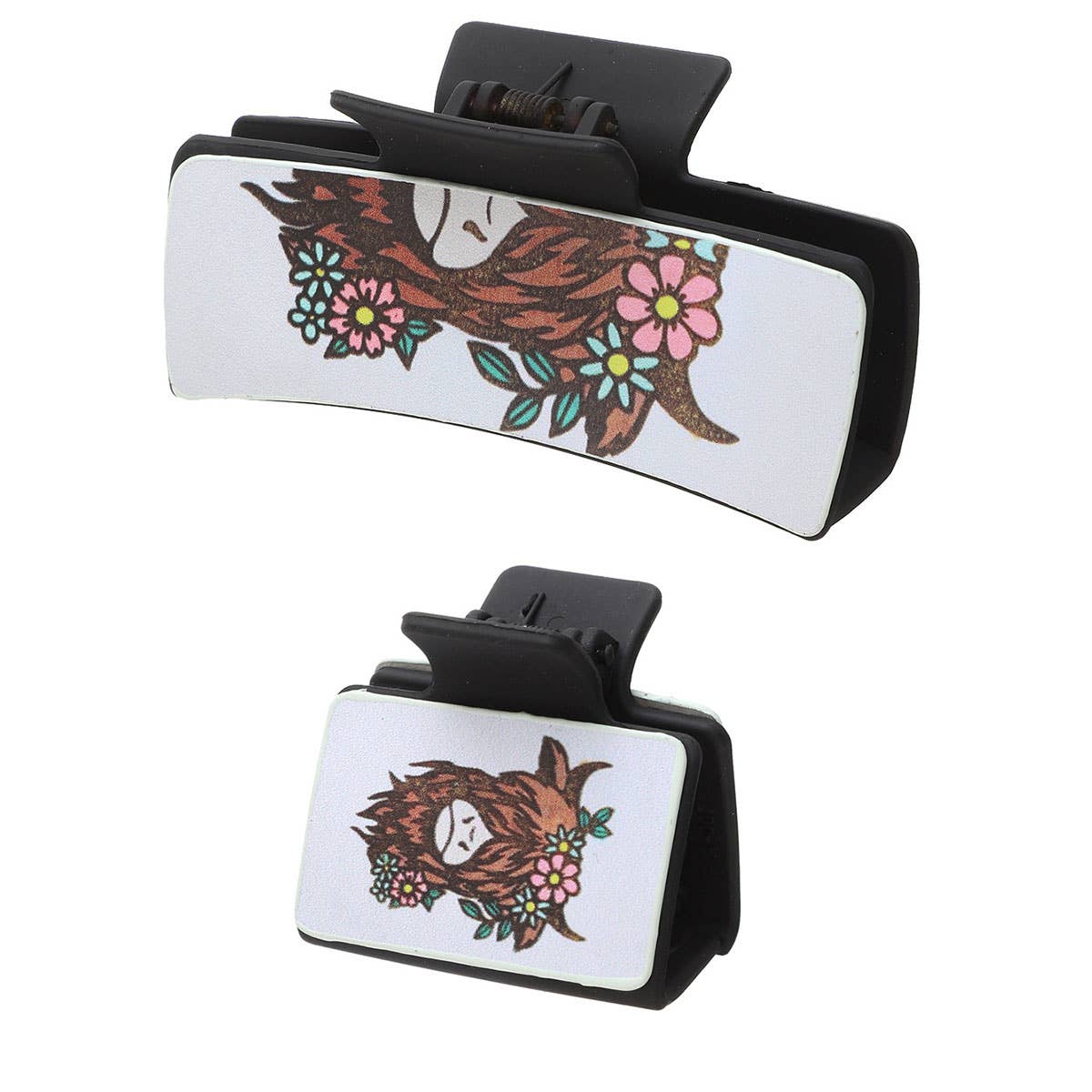 Western Animal Hair Claw Set Leather Shark Clips_Cwasc1619