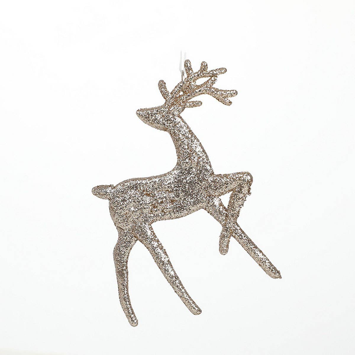 CHAMPAGNE GLITTER DEER CHRISTMAS TREE HANGING_CWMM9760