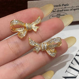 SIMPLE DESIGN BOW EXQUISITE EARRINGS FOR WOMEN_CWAJE2995