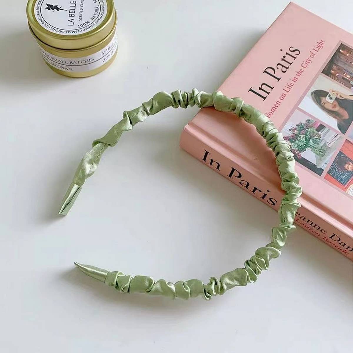 SIMPLE SOLID COLOR PLEATED HEADBAND_CWAHA1703