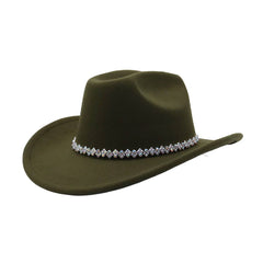 NEW WOOL FEDORA COWBOY HAT WESTERN ETHNIC STYLE_CWAH04465