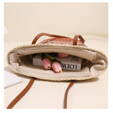 COLORFUL STRIPED SHOULDER STRAW BAG_CWAB1865