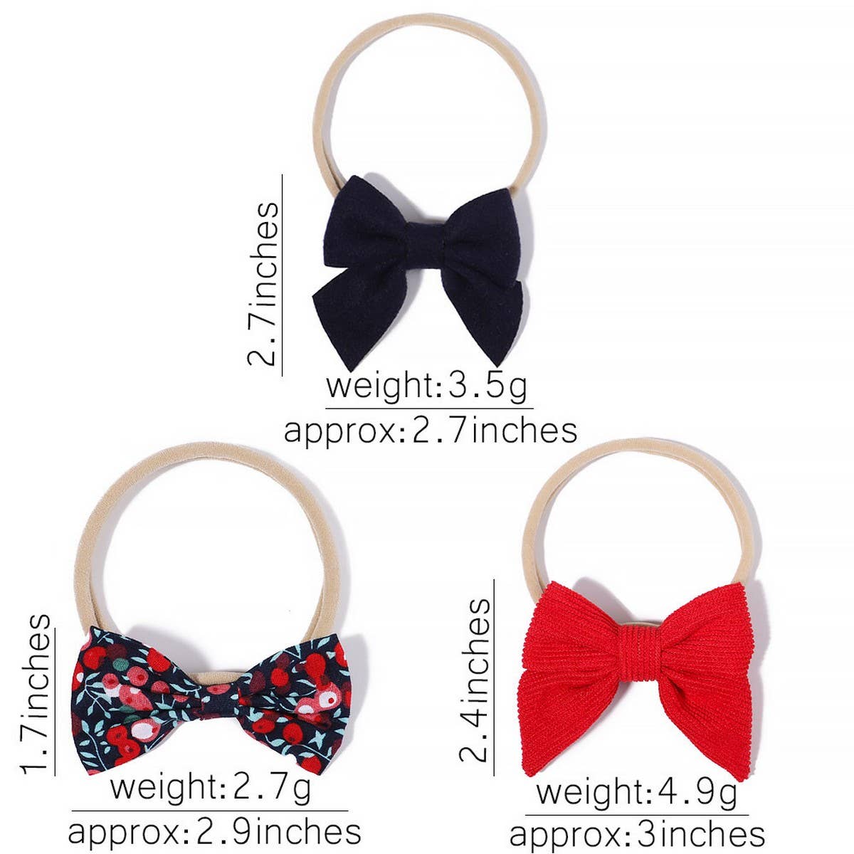 CORDUROY BOW BABY HEADBAND SET FOR GIRLS_CWAHA6751