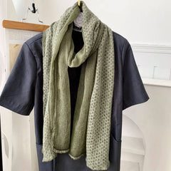 Trendy Patchwork Cotton Linen Scarf Shawl_Cwasc02966
