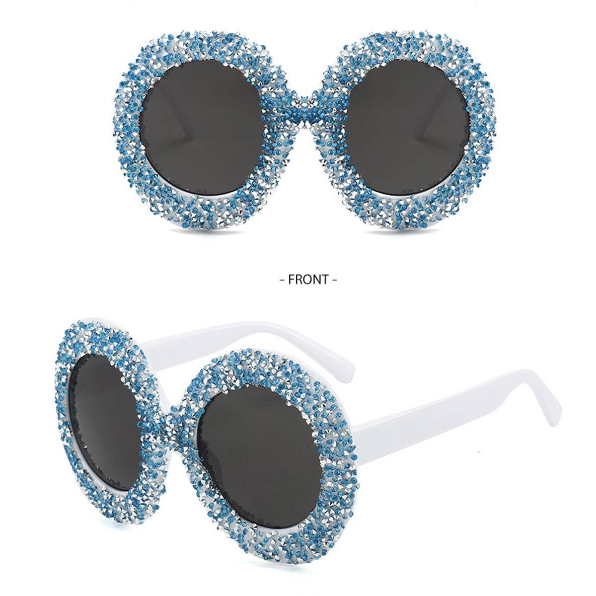 LARGE FRAME OVAL RHINESTONE SUNGLASSES_CWASG0840