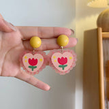 2024 NEW TULIP PINK LOVE EARRINGS_CWAJE1639