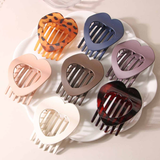 FLAT HEART HAIR CLIP STRONG GRIP DUCKBILL_CWAHA6512