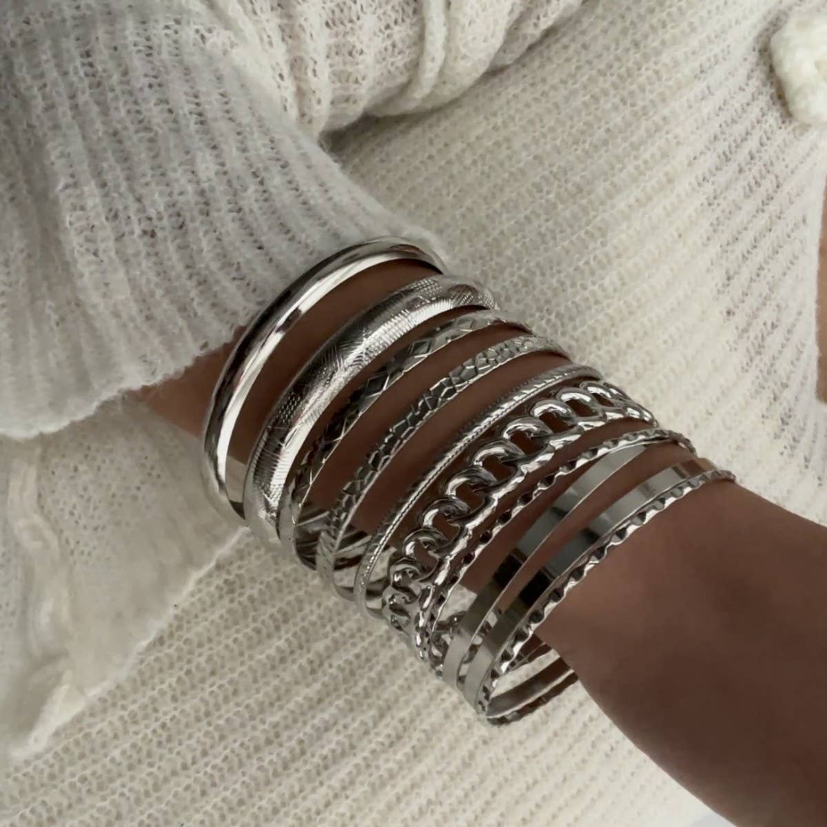 Vintage Stacking Bohemian Alloy Bracelet Set_Cwmm3096